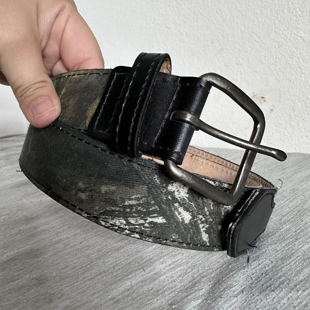 Mens‎ Cotton Twill Camo Bonded Lined Belt Size 34 / 85